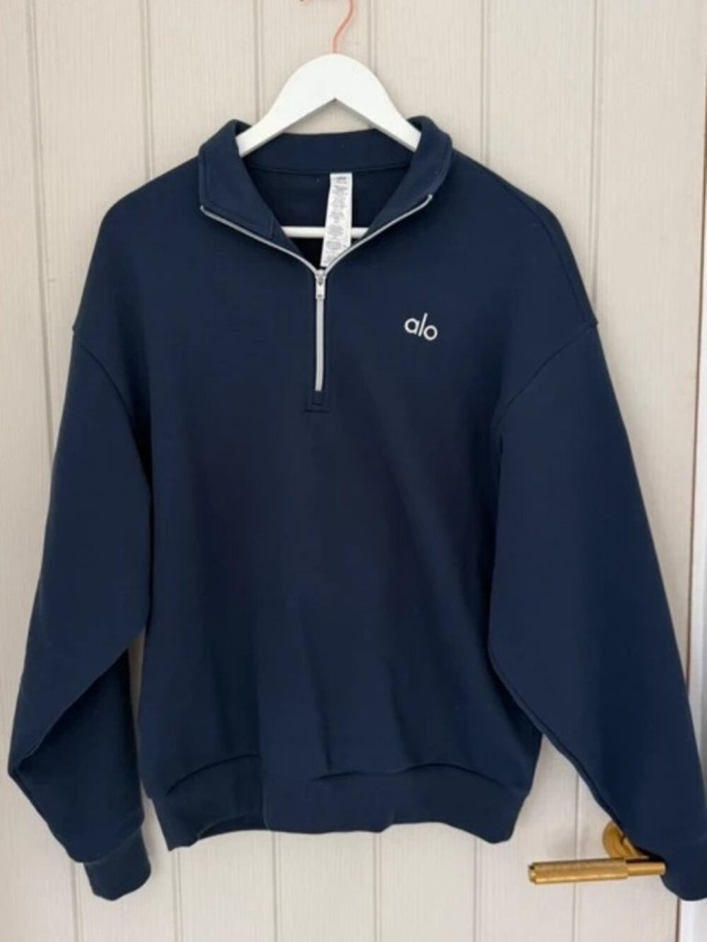 Alo Yoga Accolade Navy 1/4 Zip Pullover XS